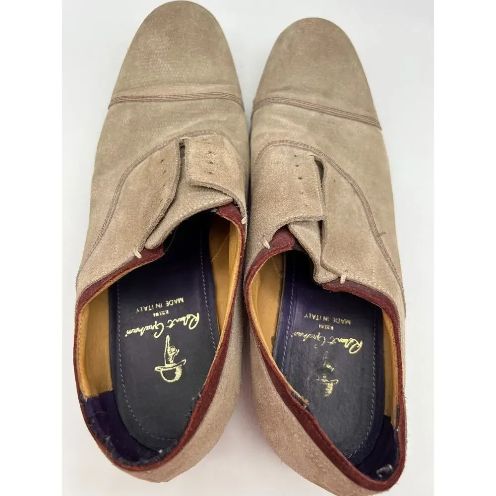 Robert Graham Men Palos Verdes Beige Oxford Shoe US 12D RARE